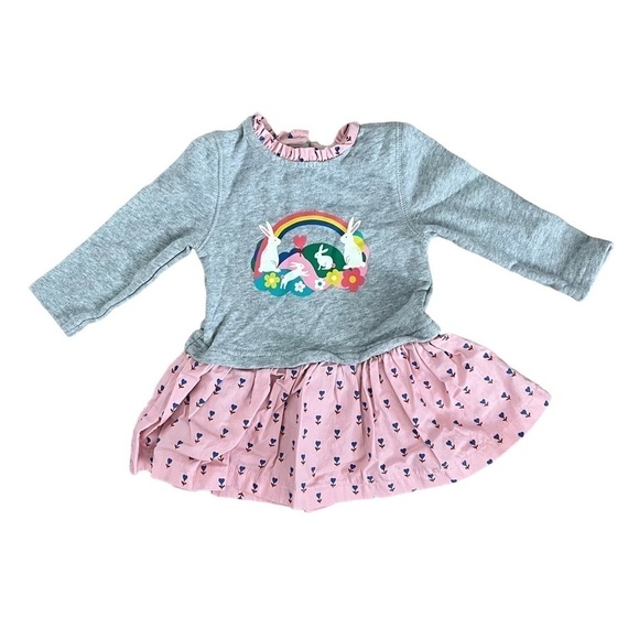 BABY BODEN Rainbow Bunny Dress Y0874 - Picture 3 of 9